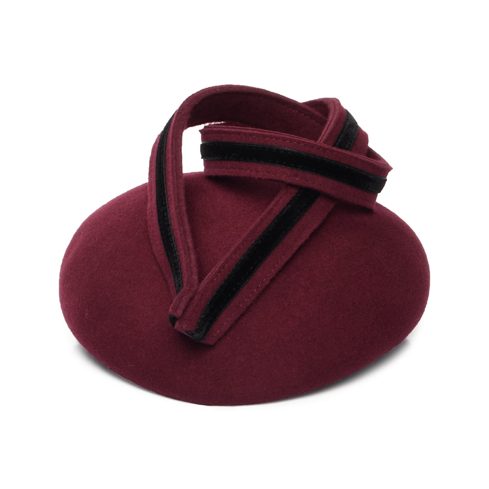 Whiteley Hats Rachael Wool Pillbox Hat - Mulberry