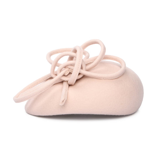 Whiteley Hats Rosey Wool Pillbox Hat with Swirl - Oatmeal