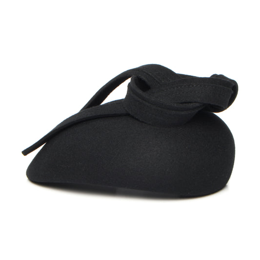 Whiteley Hats Rachel Wool Pillbox Hat - Black