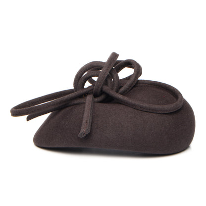 Whiteley Hats Rosey Wool Pillbox Hat with Swirl - Chocolate