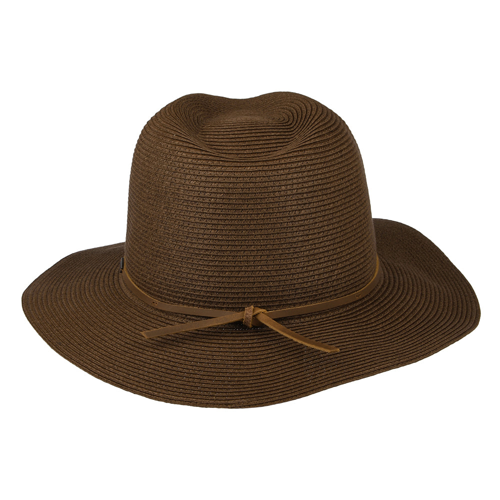 Brixton Hats Wesley Packable Straw Fedora Hat - Brown