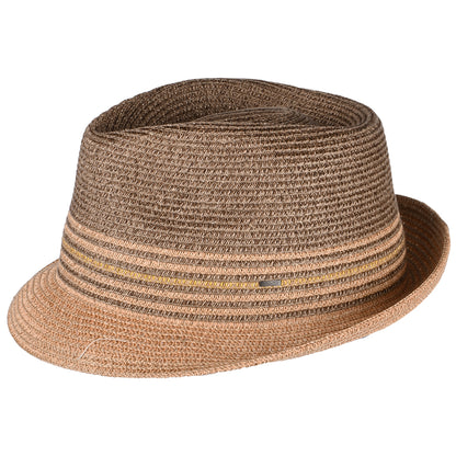 Bailey Hats Hooper Toyo Trilby Hat - Brown-Multi