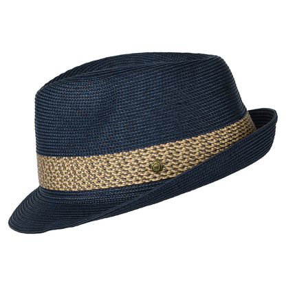 Failsworth Hats Milan Trilby Hat - Navy Blue