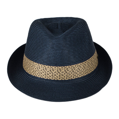 Failsworth Hats Milan Trilby Hat - Navy Blue