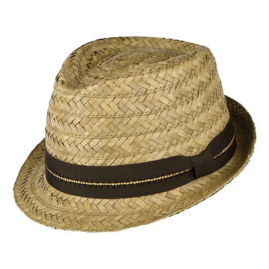 Dorfman Pacific Hats Cullen Palm Trilby Hat - Natural