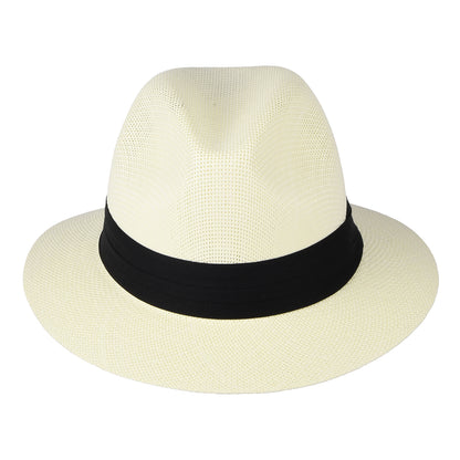 Dorfman Pacific Hats Matte Toyo Straw Safari Fedora Hat - Ivory