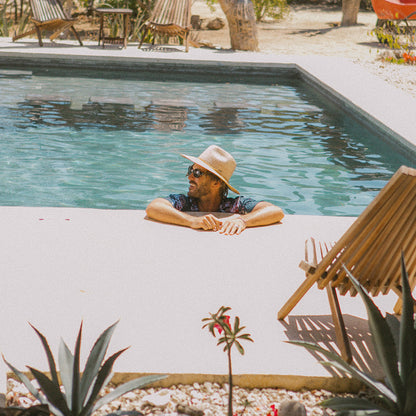 Brixton Hats Blake Straw Fedora Hat - Natural