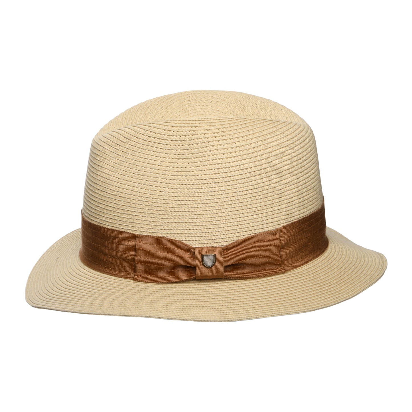 Brixton Hats Roma Packable Toyo Straw Fedora Hat - Natural-Bronze