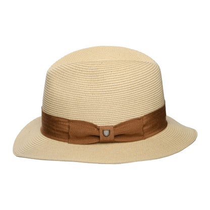Brixton Hats Roma Packable Toyo Straw Fedora Hat - Natural-Bronze
