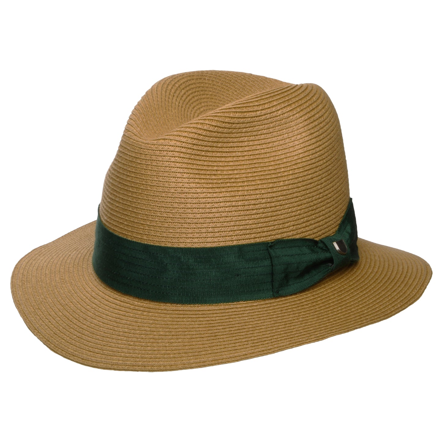 Brixton Hats Roma Packable Toyo Straw Fedora Hat - Dark Tan-Forest