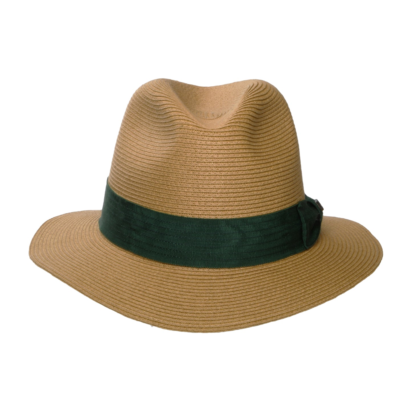 Brixton Hats Roma Packable Toyo Straw Fedora Hat - Dark Tan-Forest
