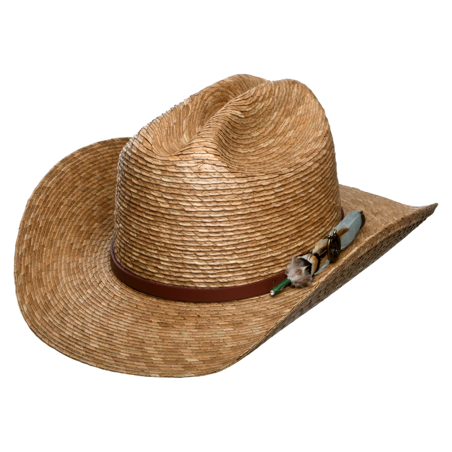 Stetson Hats Palm Straw Western Cowboy Hat - Light Brown