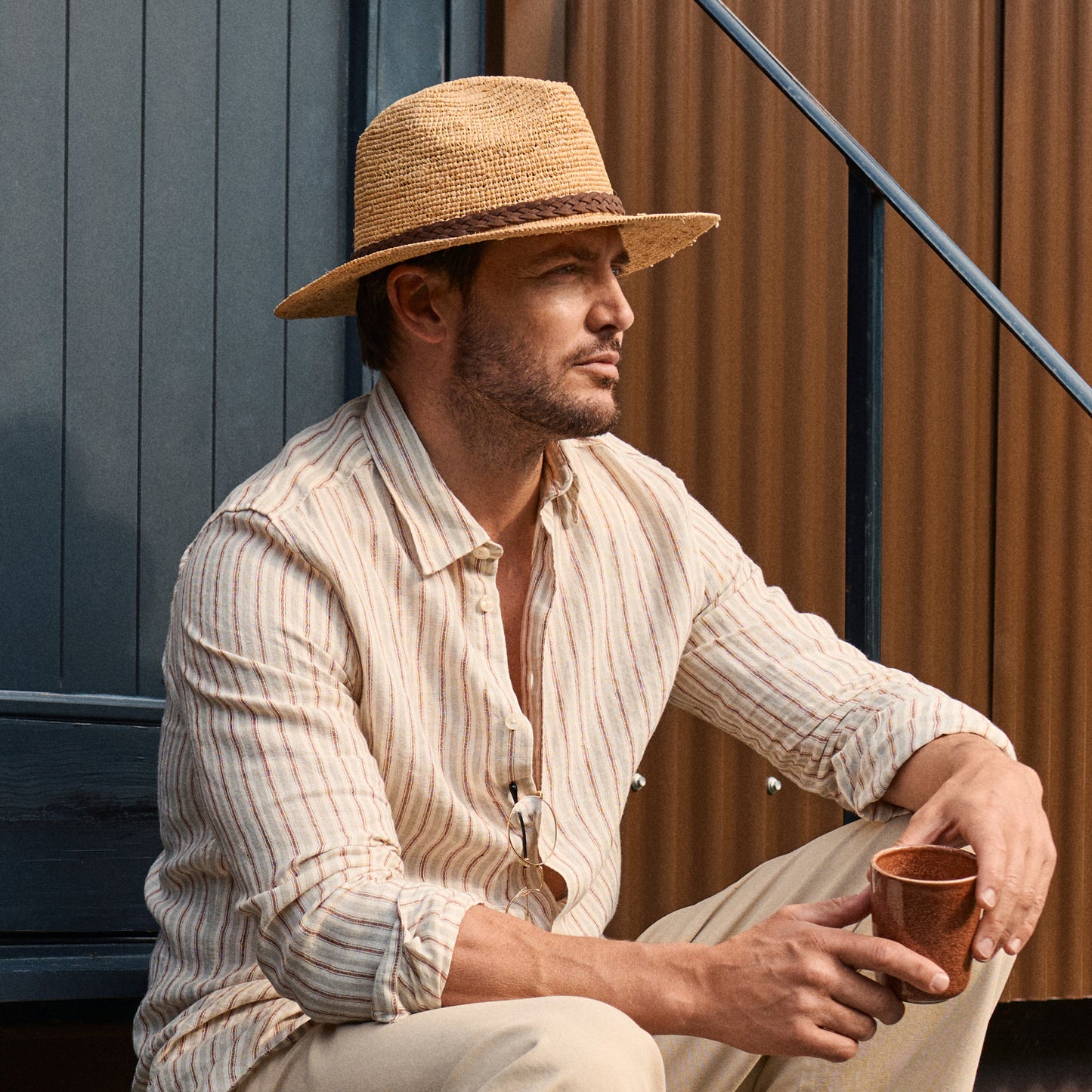 Failsworth Hats Amalfi Crocheted Raffia Straw Fedora Hat - Natural