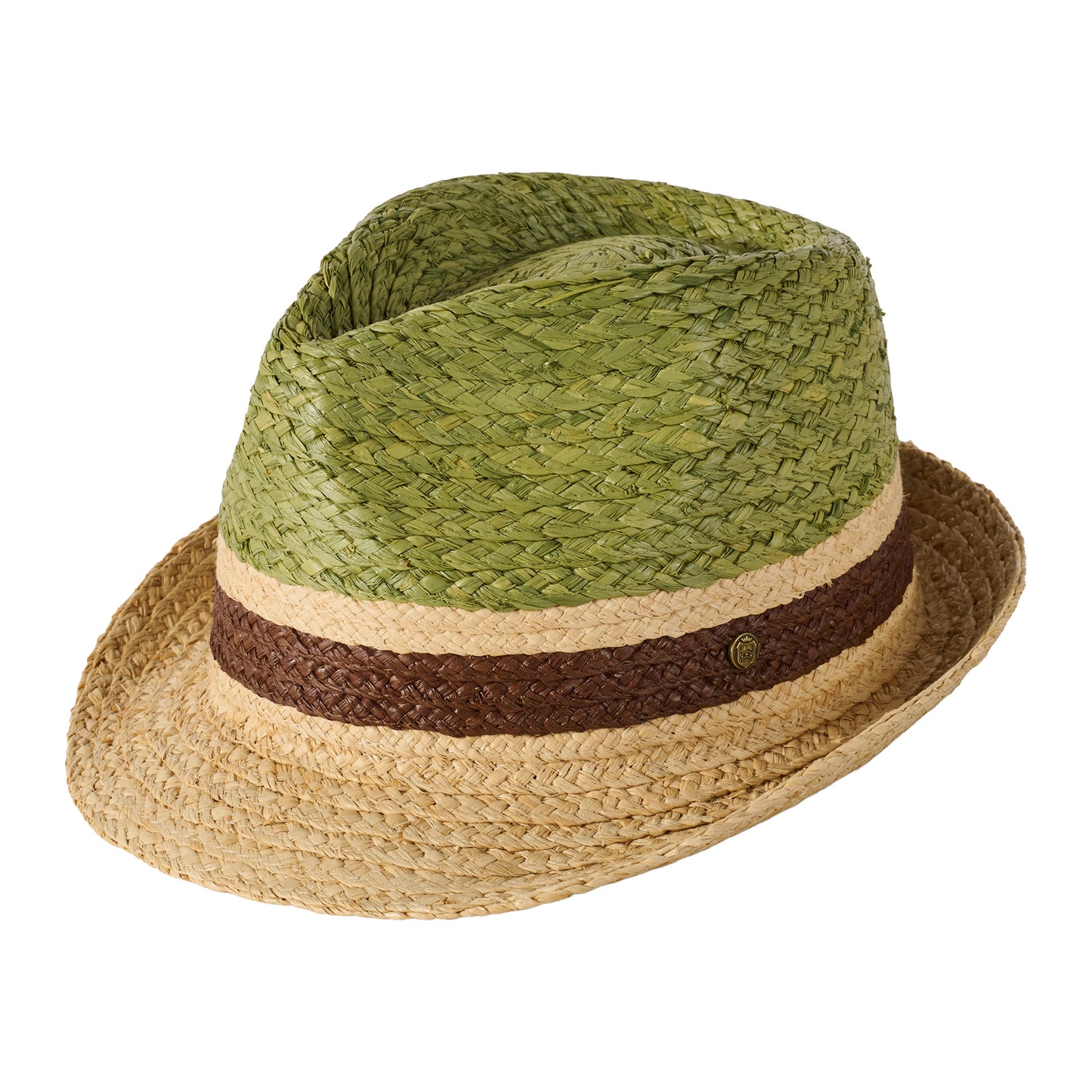 Failsworth Hats Algarve Raffia Straw Trilby Hat - Sage-Natural