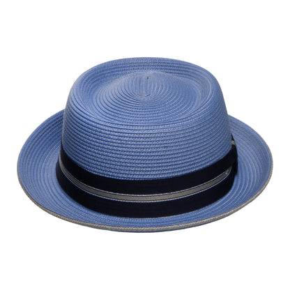 Bailey Hats Carver Pork Pie Hat - Mid Blue