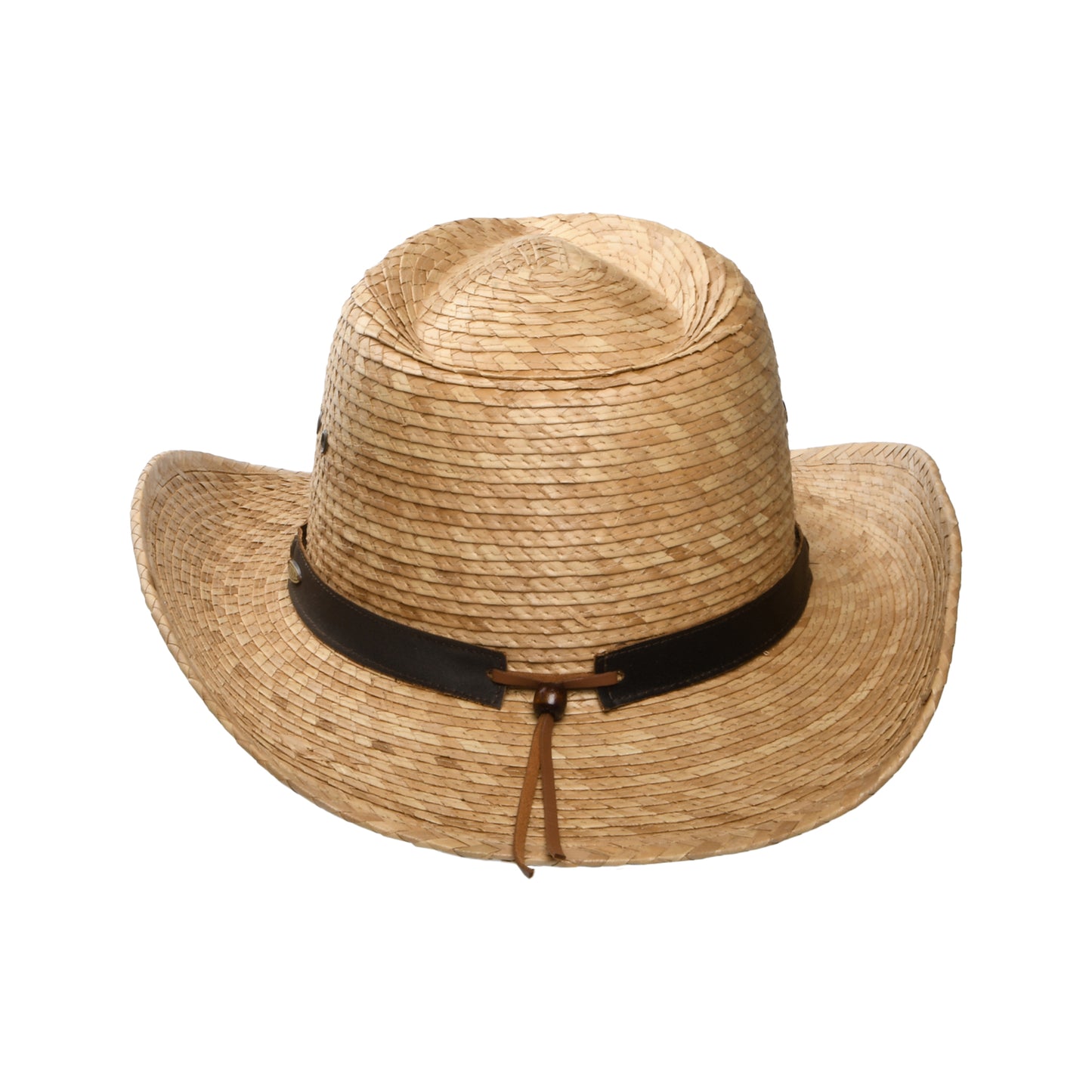 Scala Hats Quinn Palm Straw Cowboy Hat - Toast