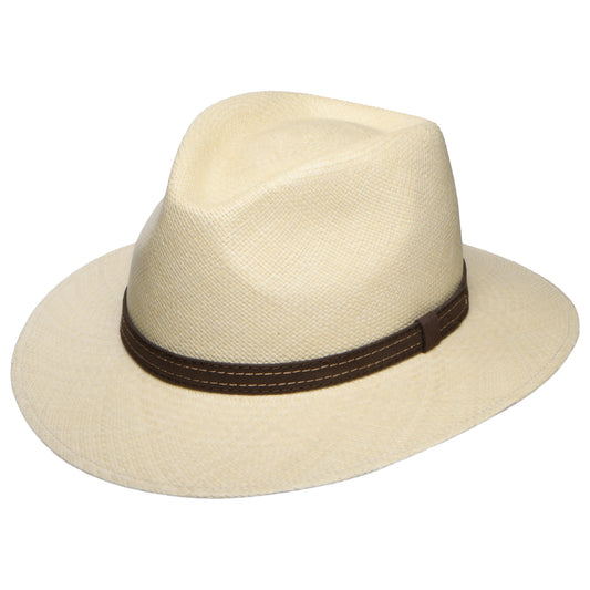 City Sport Traveller Panama Safari Fedora Hat - Natural