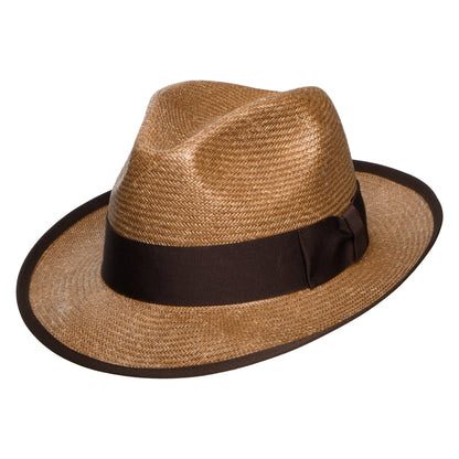 Denton Hats Mayfair Toyo Straw Fedora Hat - Light Brown