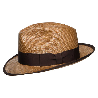 Denton Hats Mayfair Toyo Straw Fedora Hat - Light Brown