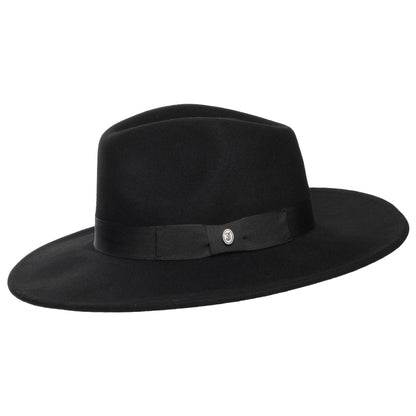 Jaxon & James The Author Wide Brim Fedora Hat - Black