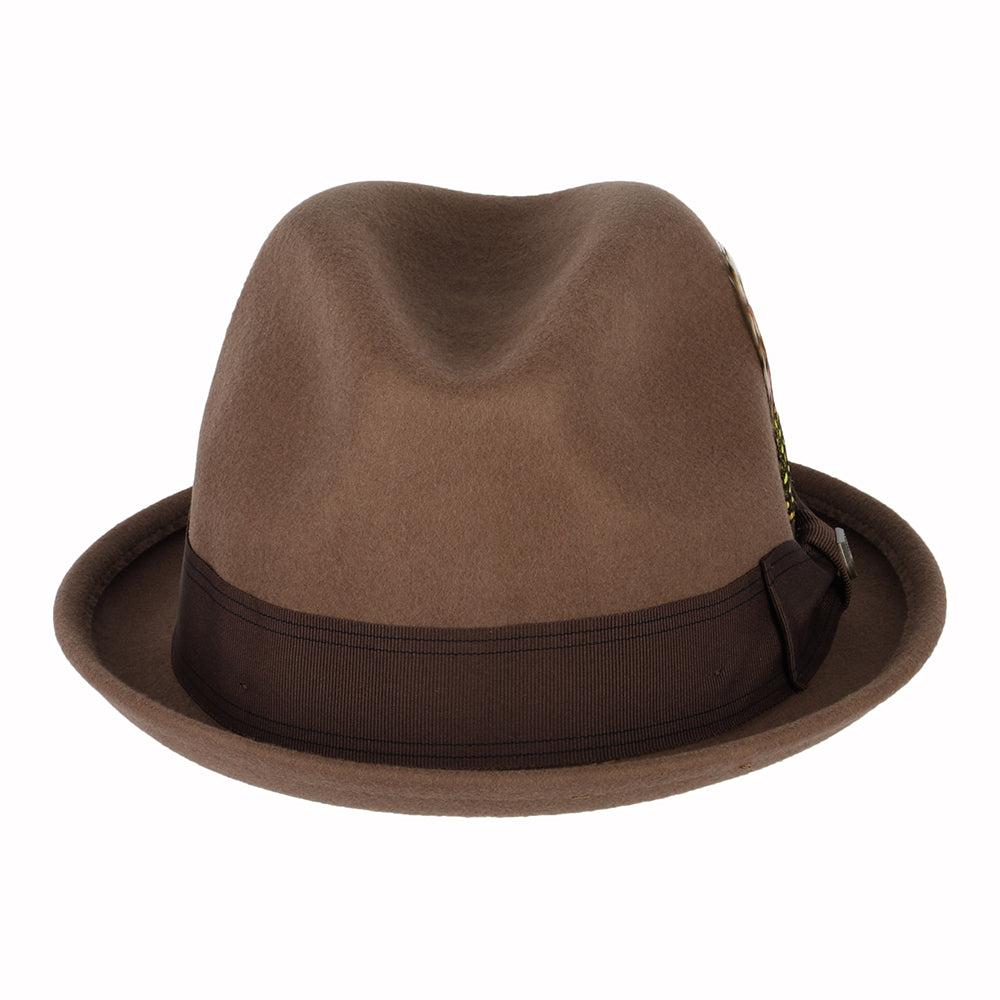 Brixton Hats Gain Wool Felt Trilby Hat - Brown