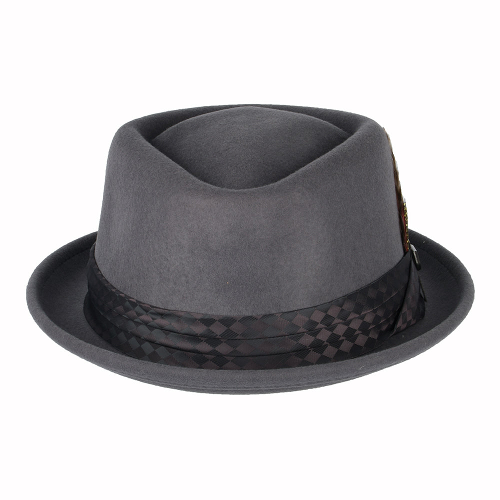 Brixton Hats Stout Wool Felt Pork Pie Hat - Mid Grey