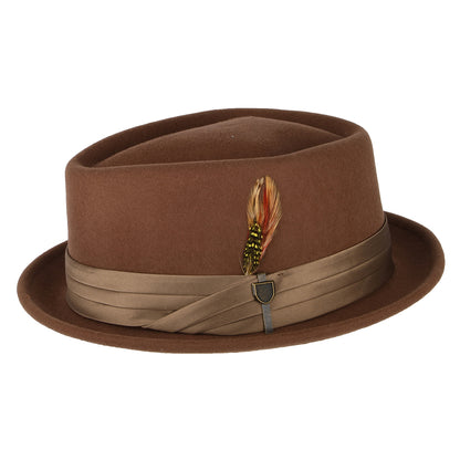 Brixton Hats Stout Wool Felt Pork Pie Hat - Brown-Bronze