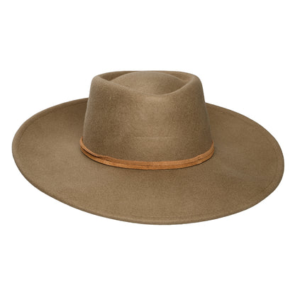 Brixton Hats Brenton Convertabrim Wool Felt Rancher Fedora Hat - Light Brown
