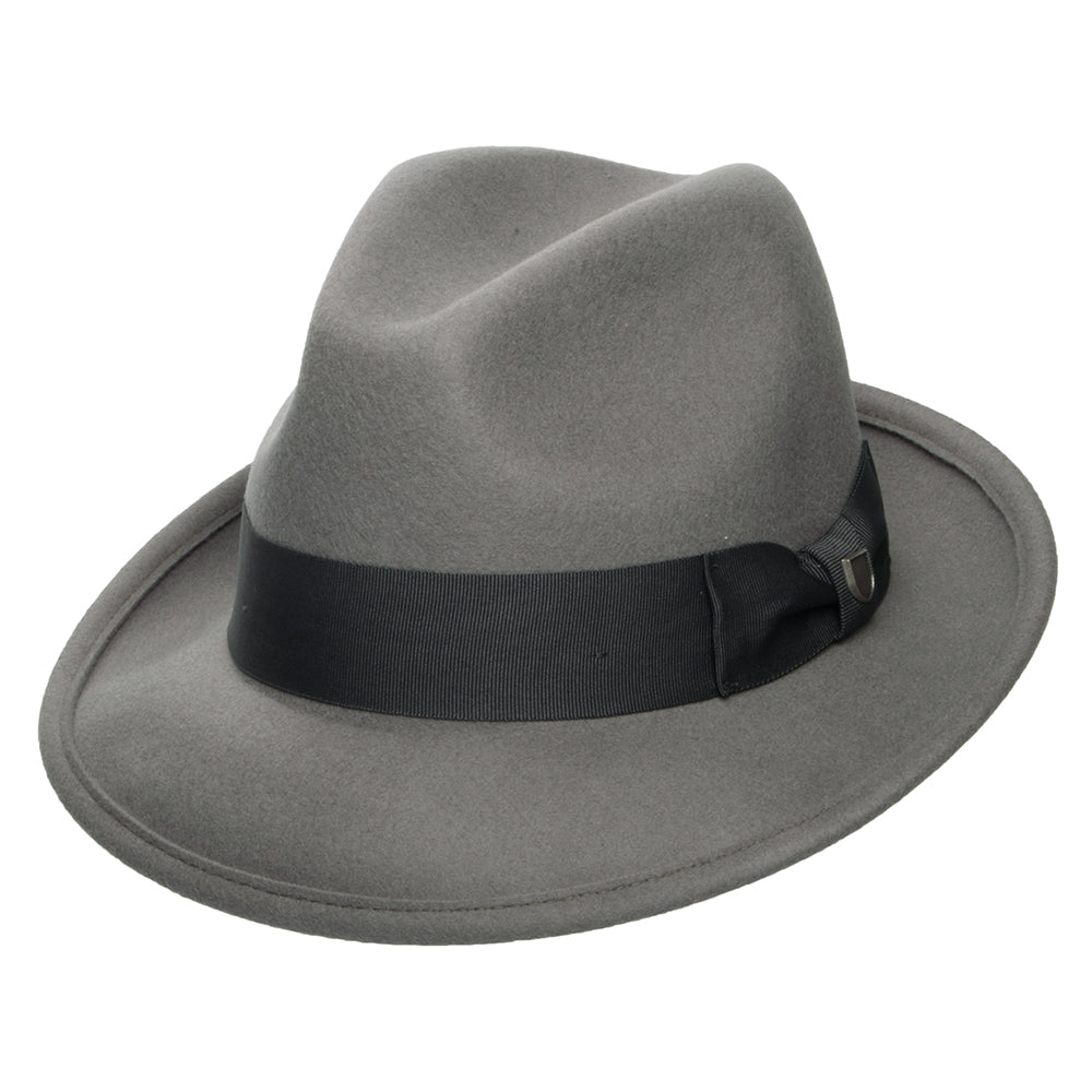 Brixton Hats Horton Wool Felt Convertabrim Fedora Hat - Grey