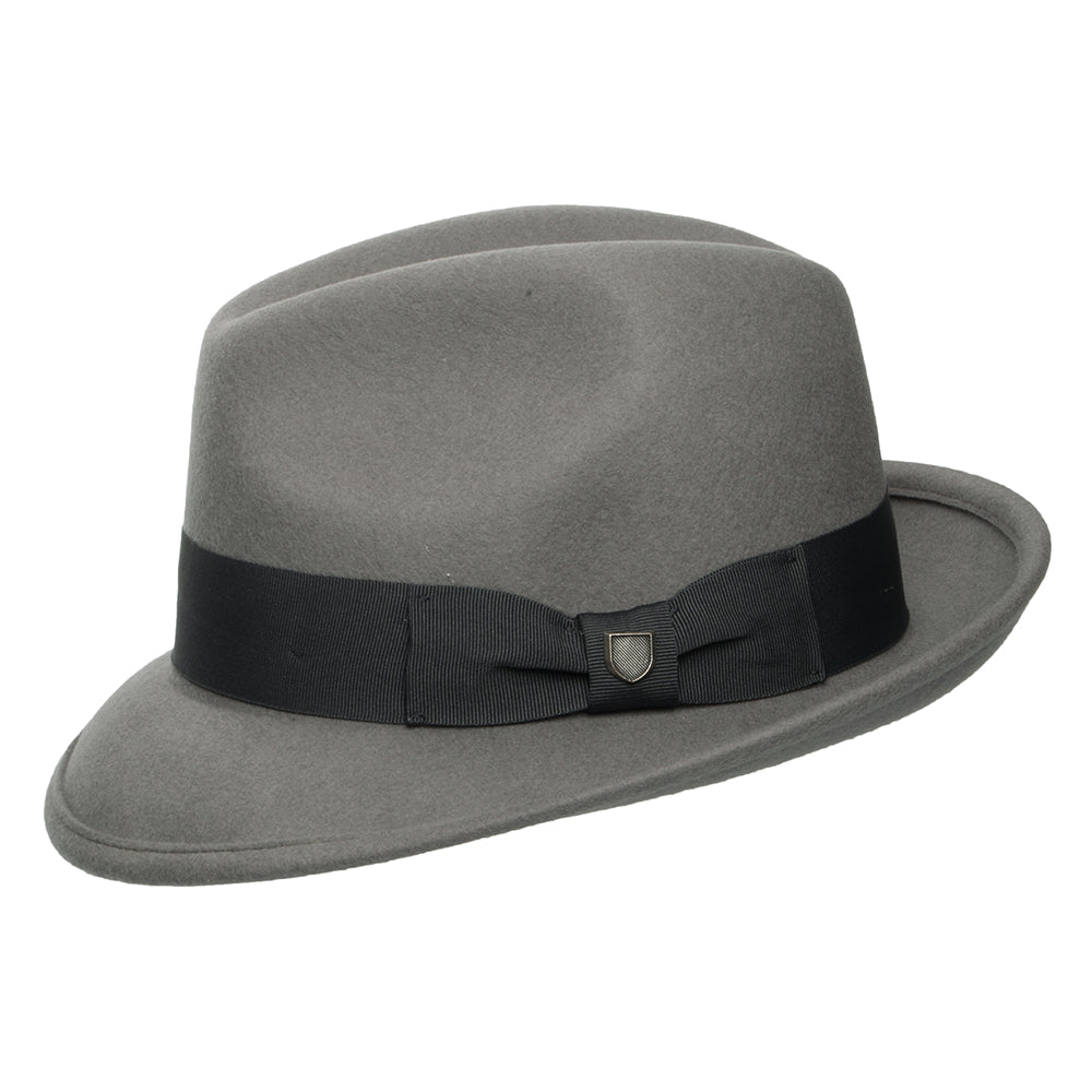 Brixton Hats Horton Wool Felt Convertabrim Fedora Hat - Grey