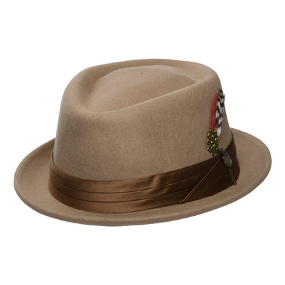 Brixton Hats Stout Wool Felt Pork Pie Hat - Tan