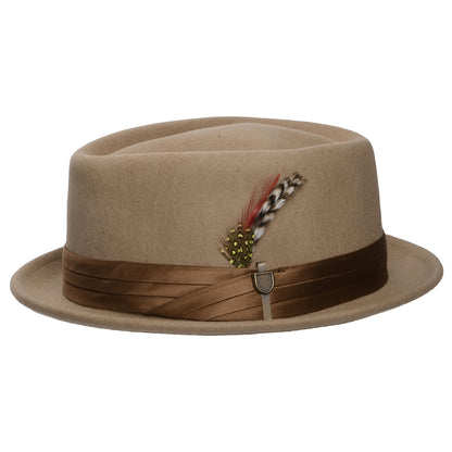 Brixton Hats Stout Wool Felt Pork Pie Hat - Tan