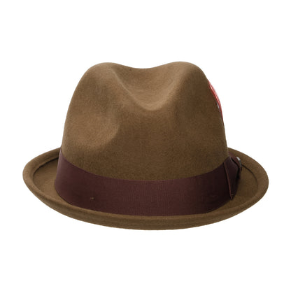Brixton Hats Gain Wool Felt Trilby Hat - Coffee-Chestnut