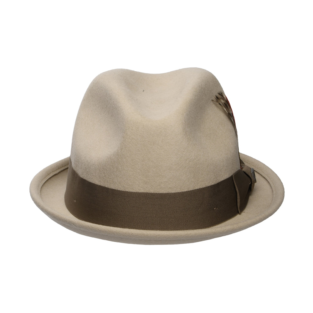 Brixton Hats Gain Wool Felt Trilby Hat - Sand-Light Brown