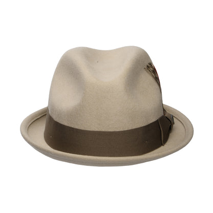 Brixton Hats Gain Wool Felt Trilby Hat - Sand-Light Brown