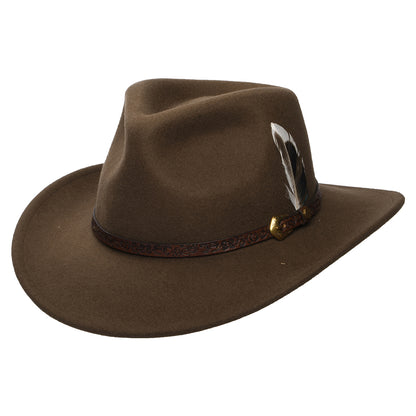 Stetson Hats Norbeck Water Resistant Wool Felt Cowboy Hat - Hazelnut