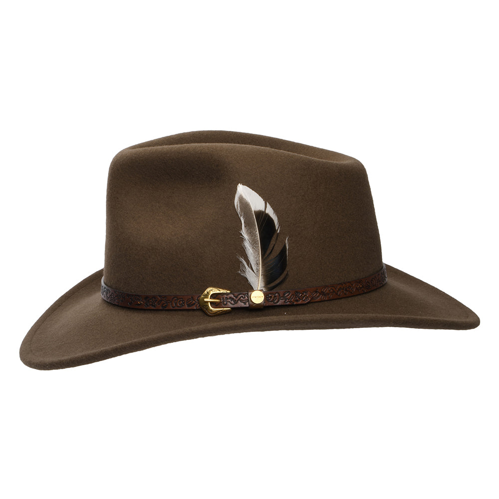 Stetson Hats Norbeck Water Resistant Wool Felt Cowboy Hat - Hazelnut