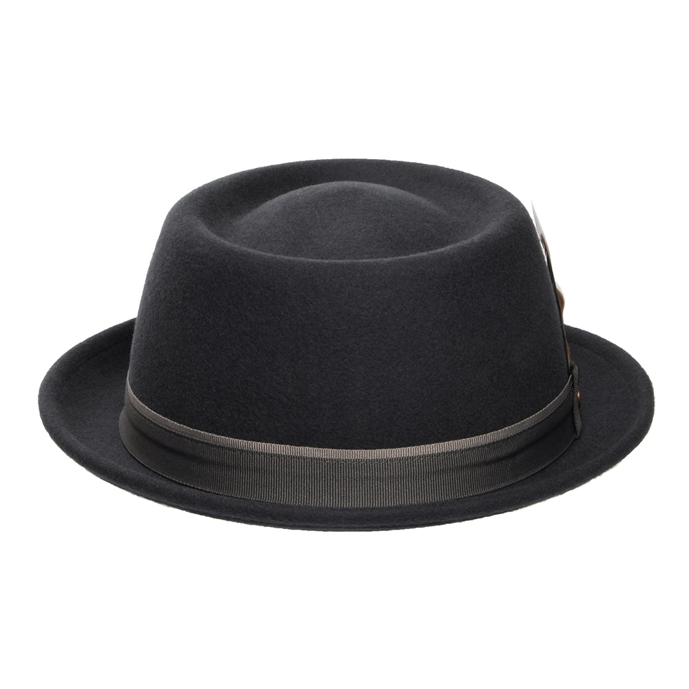 Stetson Hats Water Repellent Wool Felt Pork Pie Hat - Dark Grey