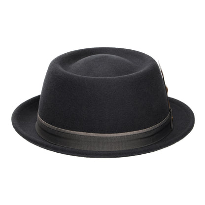 Stetson Hats Water Repellent Wool Felt Pork Pie Hat - Dark Grey