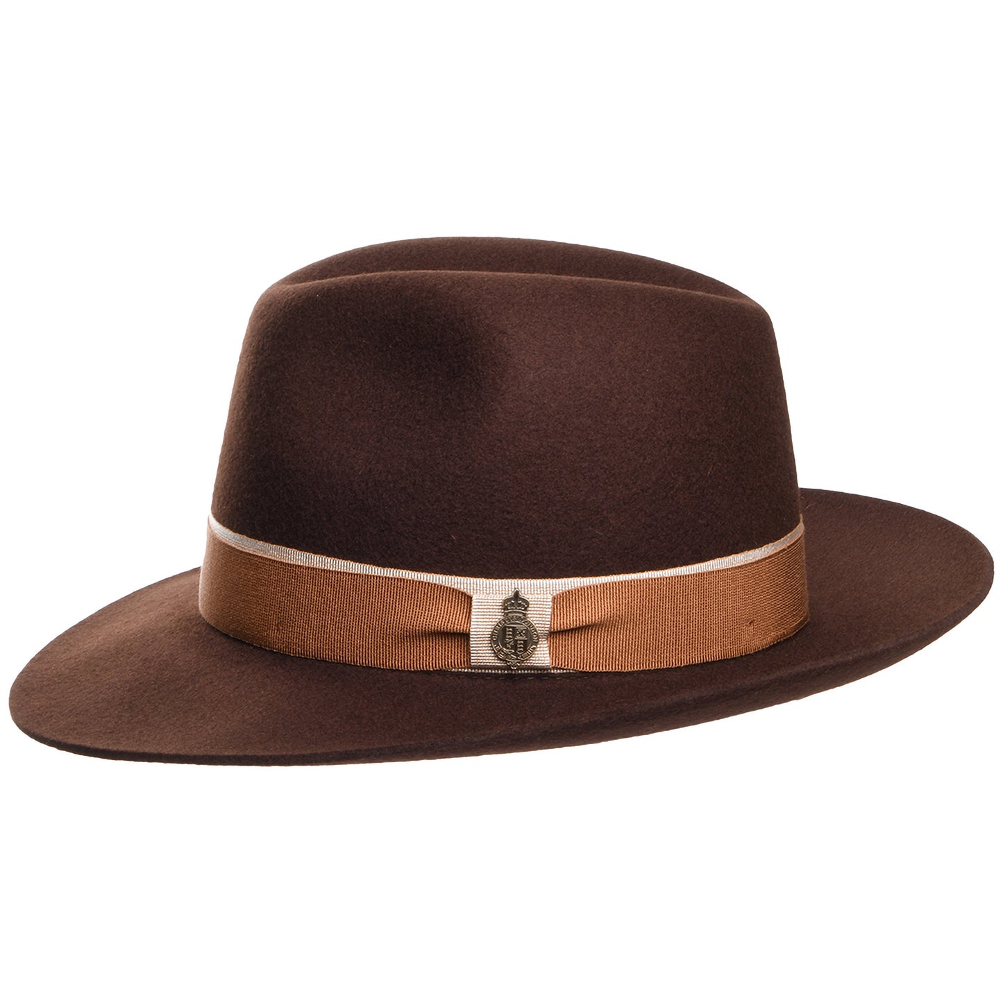 Christys Hats Lingfield Wool Felt Fedora Hat - Brown