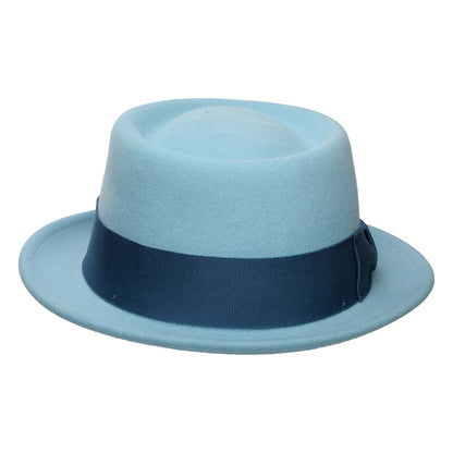 Bailey Hats Darron Crushable Water Repellent Wool Felt Pork Pie Hat - Light Blue