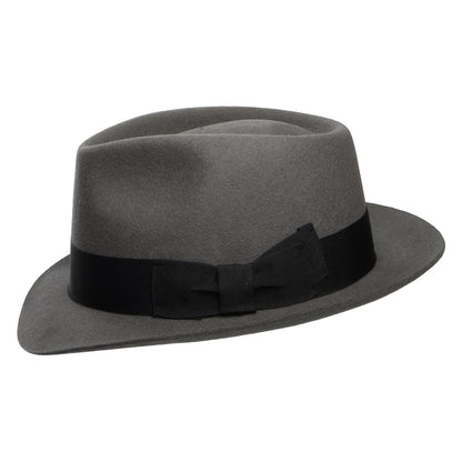 Denton Hats Manhattan Wool Felt Trilby Hat - Grey