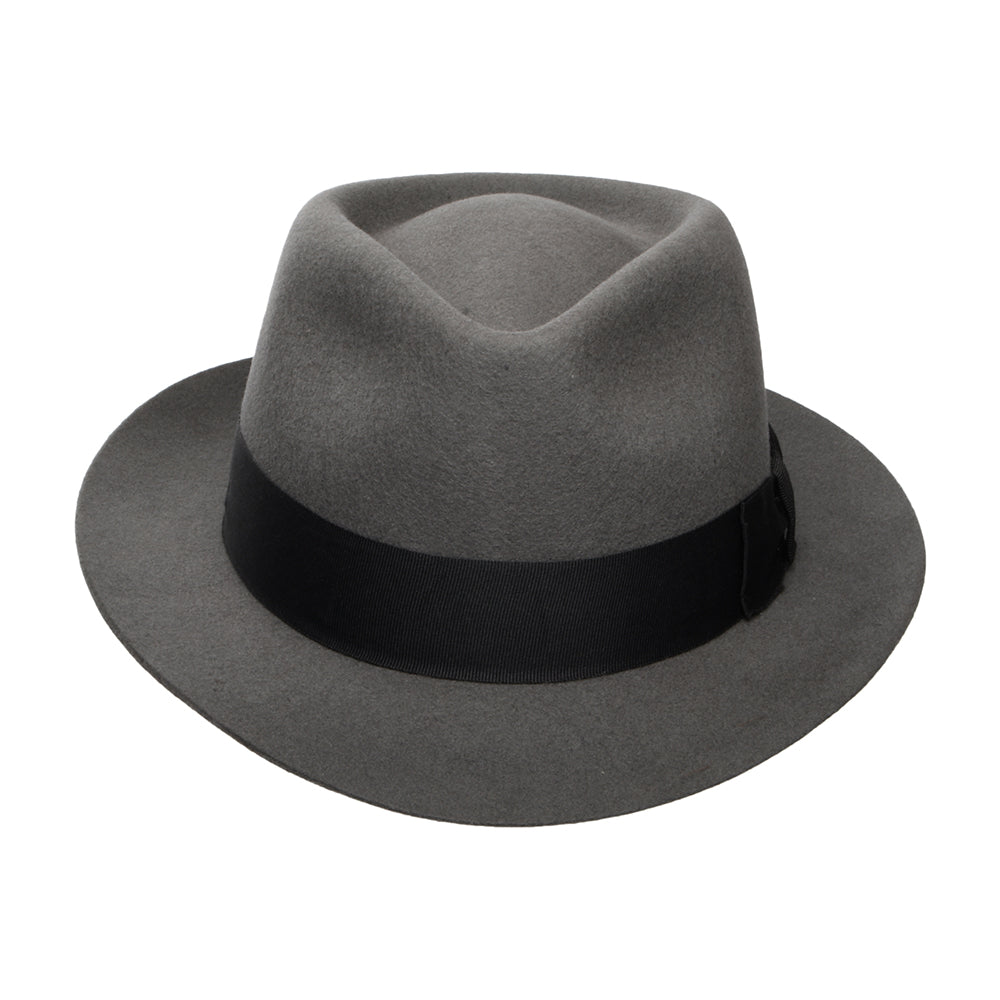 Denton Hats Manhattan Wool Felt Trilby Hat - Grey