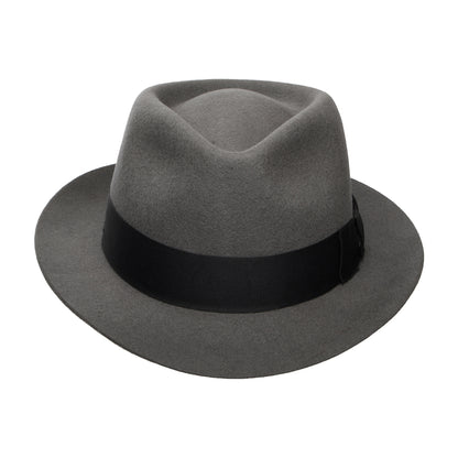 Denton Hats Manhattan Wool Felt Trilby Hat - Grey
