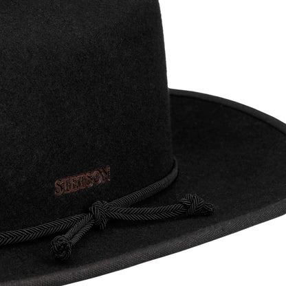 Stetson Hats Plains Water Resistant Wool Felt Cowboy Hat - Black