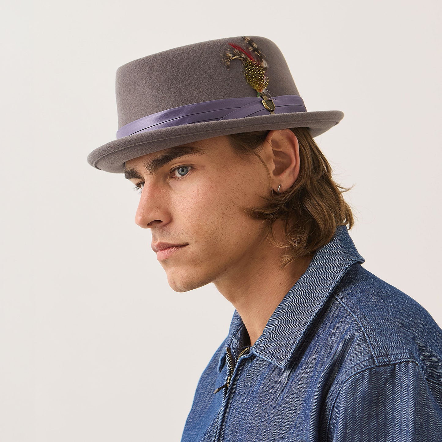 Brixton Hats Stout Wool Felt Pork Pie Hat - Charcoal