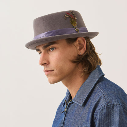 Brixton Hats Stout Wool Felt Pork Pie Hat - Charcoal
