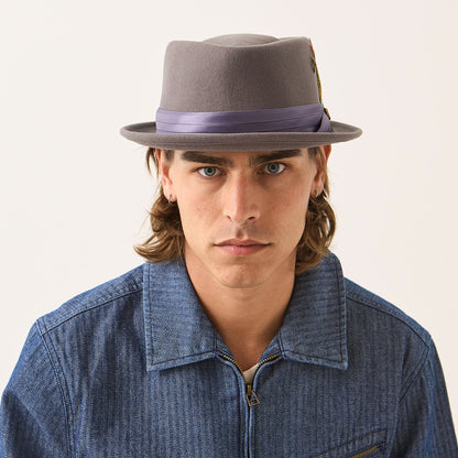 Brixton Hats Stout Wool Felt Pork Pie Hat - Charcoal