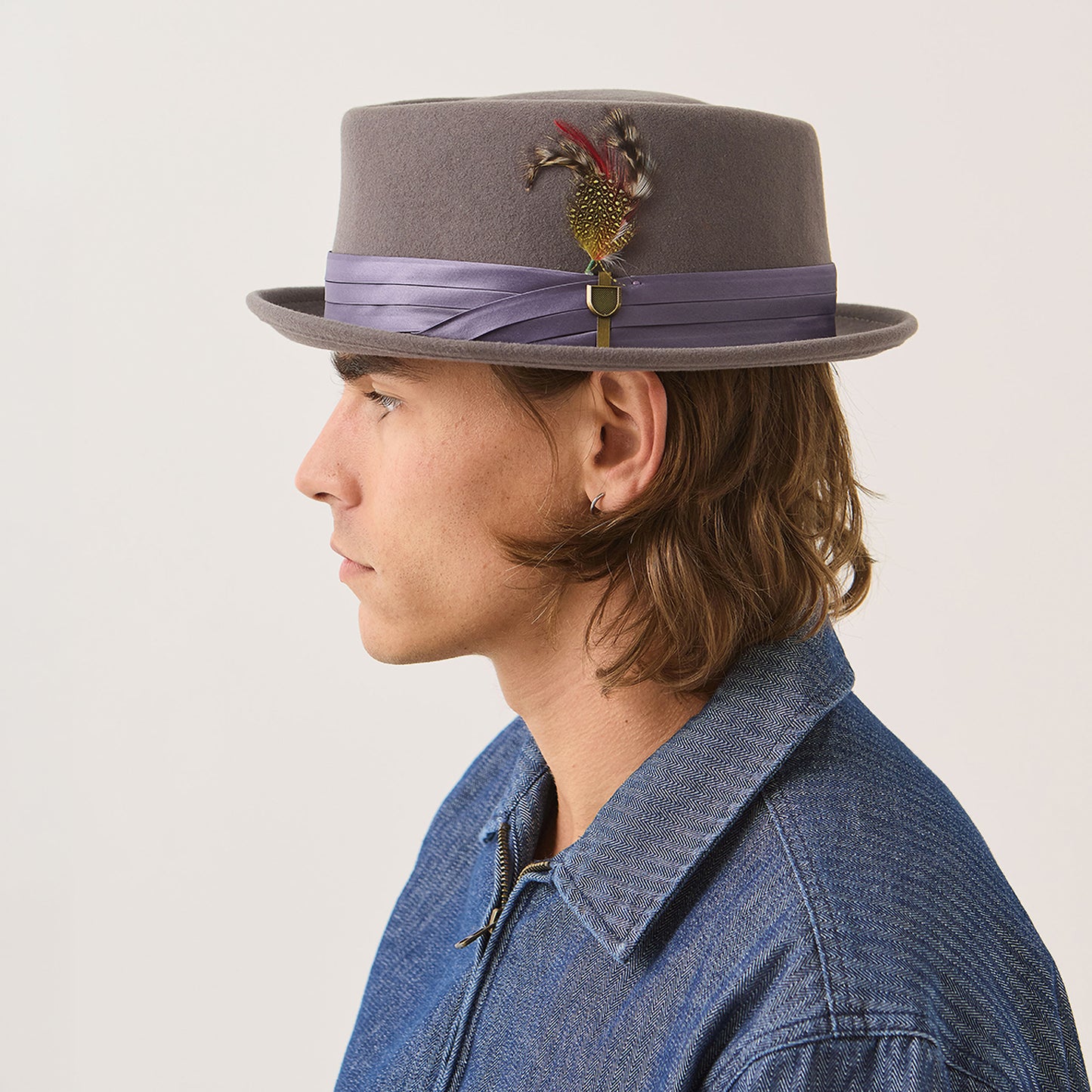 Brixton Hats Stout Wool Felt Pork Pie Hat - Charcoal