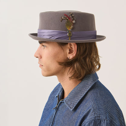 Brixton Hats Stout Wool Felt Pork Pie Hat - Charcoal